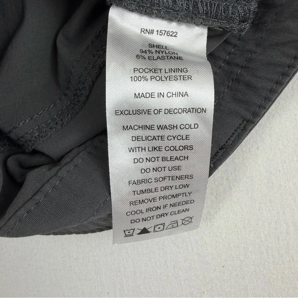 Eddie Bouer Women's Grey Capri Cargo Hiking‎ Pants, Size 10